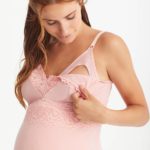 lenceria mujer camisola maternal rosa encaje