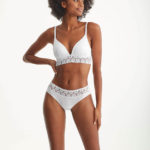 lenceria mujer conjunto sujetador blanco