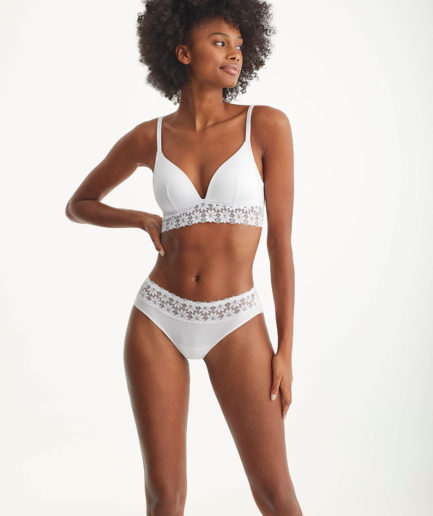 lenceria mujer conjunto sujetador blanco