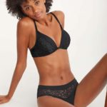 lenceria mujer conjunto sujetador negro