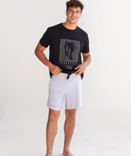 tienda online lenceria pijama corto hombre negro